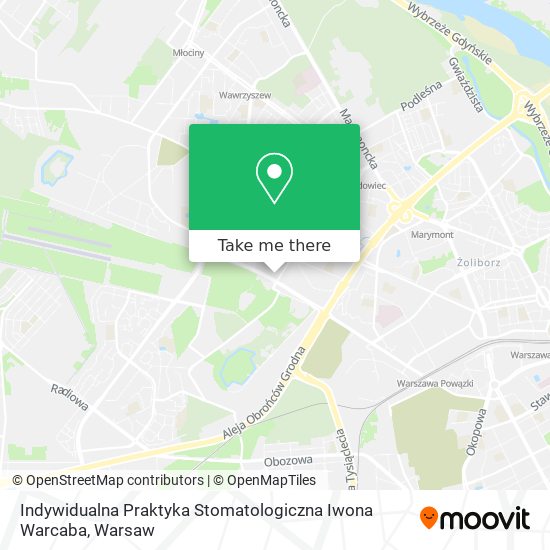 Indywidualna Praktyka Stomatologiczna Iwona Warcaba map