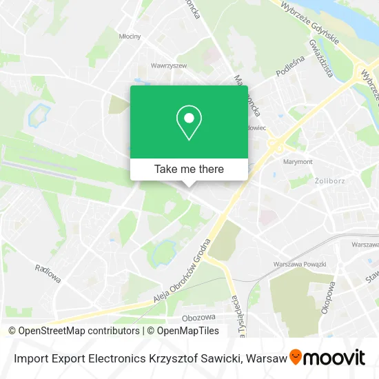 Import Export Electronics Krzysztof Sawicki map