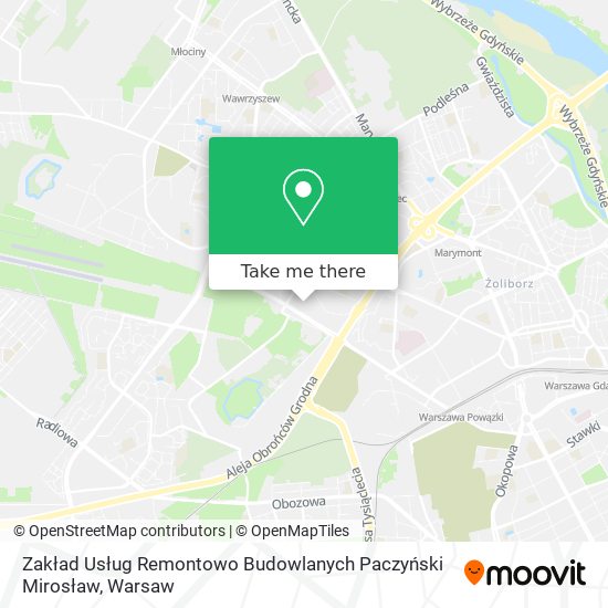 Zakład Usług Remontowo Budowlanych Paczyński Mirosław map