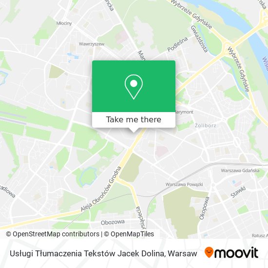 Usługi Tłumaczenia Tekstów Jacek Dolina map