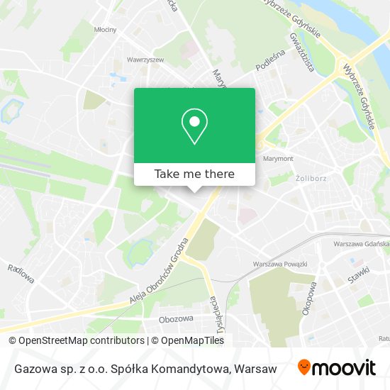 Gazowa sp. z o.o. Spółka Komandytowa map