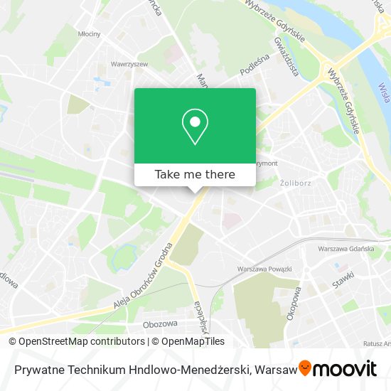 Prywatne Technikum Hndlowo-Menedżerski map