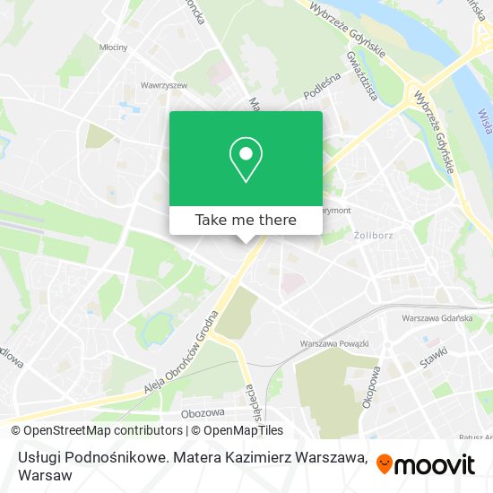 Usługi Podnośnikowe. Matera Kazimierz Warszawa map