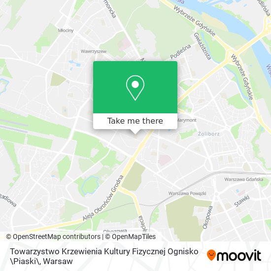 Towarzystwo Krzewienia Kultury Fizycznej Ognisko \Piaski\ map