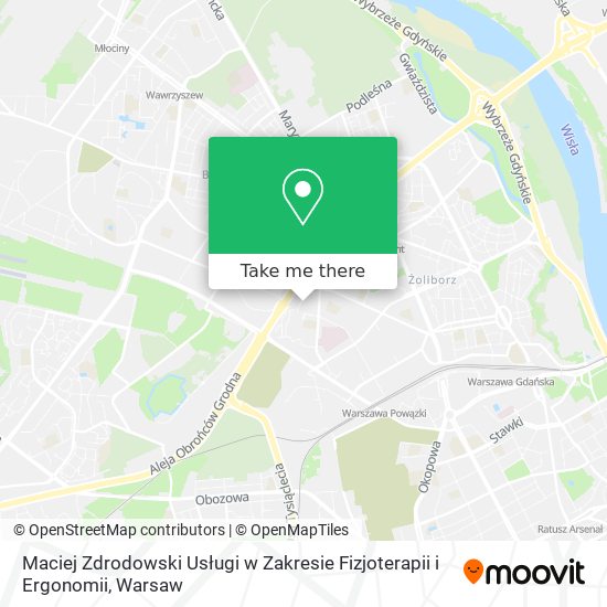 Карта Maciej Zdrodowski Usługi w Zakresie Fizjoterapii i Ergonomii