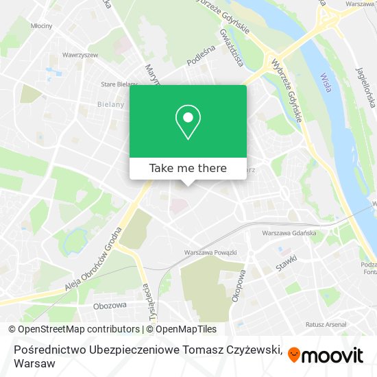 Pośrednictwo Ubezpieczeniowe Tomasz Czyżewski map