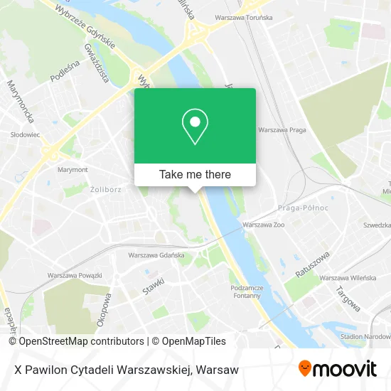 X Pawilon Cytadeli Warszawskiej map