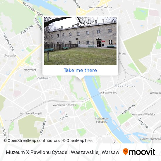 Muzeum X Pawilonu Cytadeli Waszawskiej map