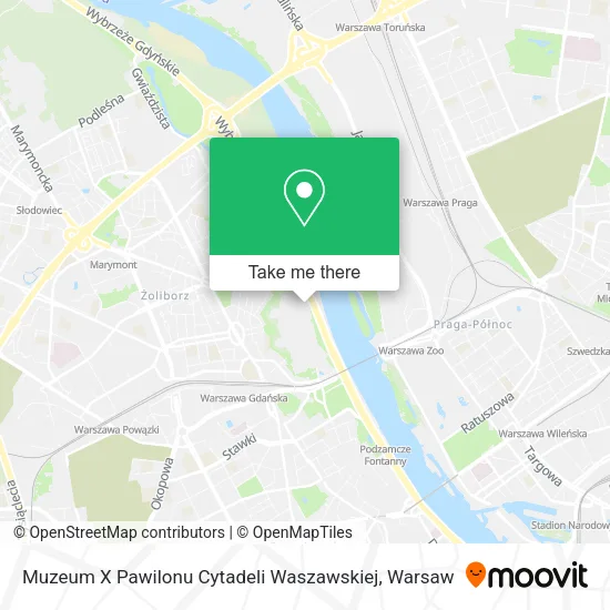 Карта Muzeum X Pawilonu Cytadeli Waszawskiej
