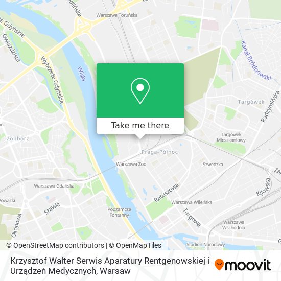 Krzysztof Walter Serwis Aparatury Rentgenowskiej i Urządzeń Medycznych map