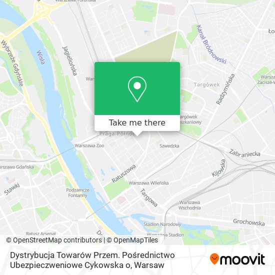 Dystrybucja Towarów Przem. Pośrednictwo Ubezpieczweniowe Cykowska o map