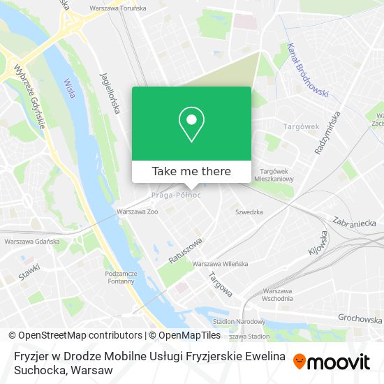 Fryzjer w Drodze Mobilne Usługi Fryzjerskie Ewelina Suchocka map