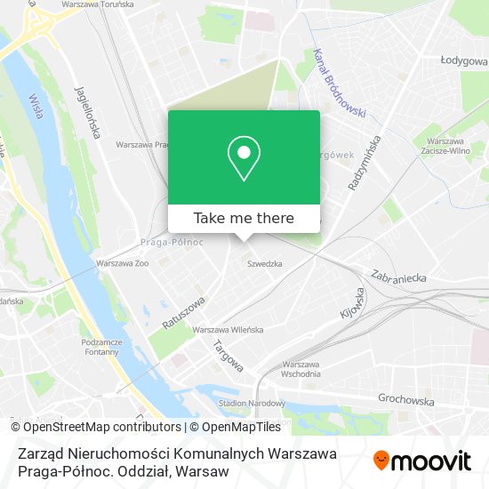 Карта Zarząd Nieruchomości Komunalnych Warszawa Praga-Północ. Oddział