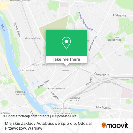 Карта Miejskie Zakłady Autobusowe sp. z o.o. Oddział Przewozów