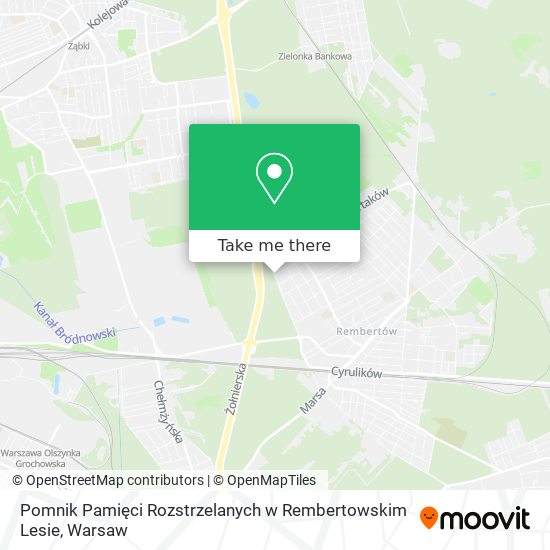 Pomnik Pamięci Rozstrzelanych w Rembertowskim Lesie map