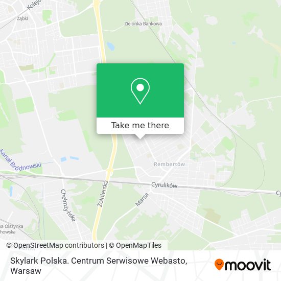 Skylark Polska. Centrum Serwisowe Webasto map