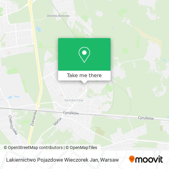 Lakiernictwo Pojazdowe Wieczorek Jan map