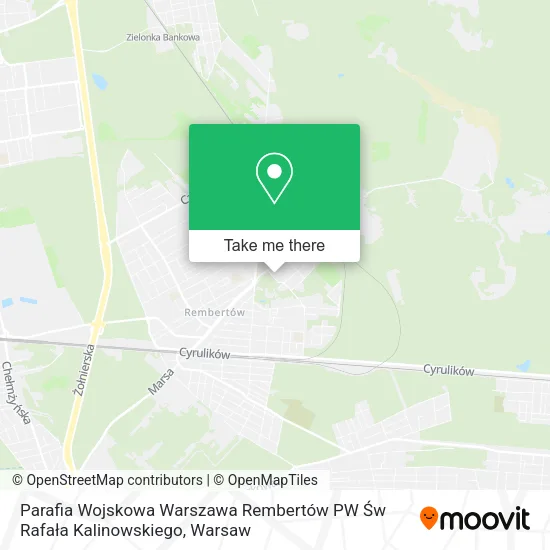 Parafia Wojskowa Warszawa Rembertów PW Św Rafała Kalinowskiego map