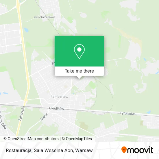 Restauracja, Sala Weselna Aon map
