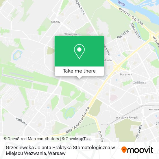 Grzesiewska Jolanta Praktyka Stomatologiczna w Miejscu Wezwania map