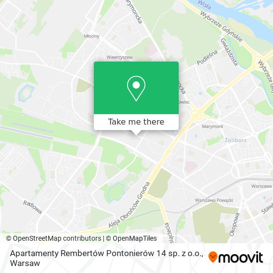 Apartamenty Rembertów Pontonierów 14 sp. z o.o. map