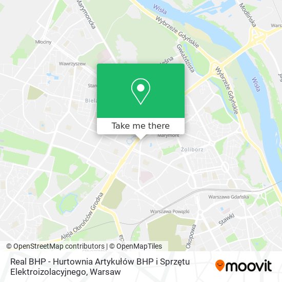 Real BHP - Hurtownia Artykułów BHP i Sprzętu Elektroizolacyjnego map