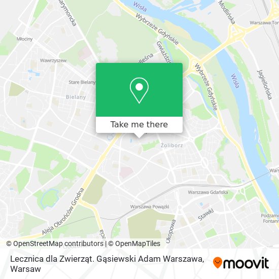 Lecznica dla Zwierząt. Gąsiewski Adam Warszawa map