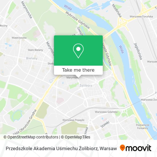 Карта Przedszkole Akademia Uśmiechu Żolibiorz