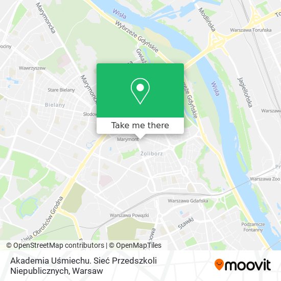 Akademia Uśmiechu. Sieć Przedszkoli Niepublicznych map