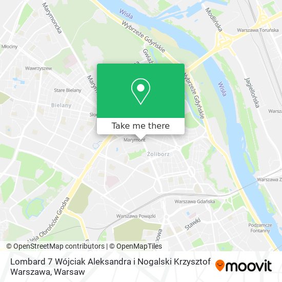 Карта Lombard 7 Wójciak Aleksandra i Nogalski Krzysztof Warszawa