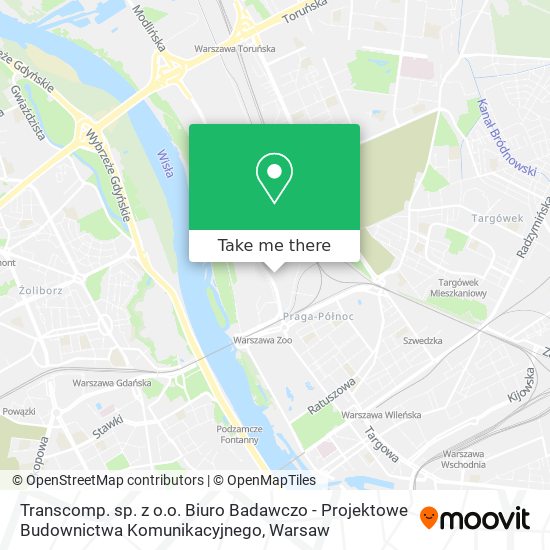 Transcomp. sp. z o.o. Biuro Badawczo - Projektowe Budownictwa Komunikacyjnego map