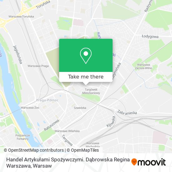 Handel Artykułami Spożywczymi. Dąbrowska Regina Warszawa map