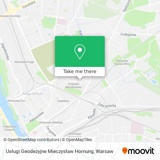 Карта Usługi Geodezyjne Mieczysław Hornung