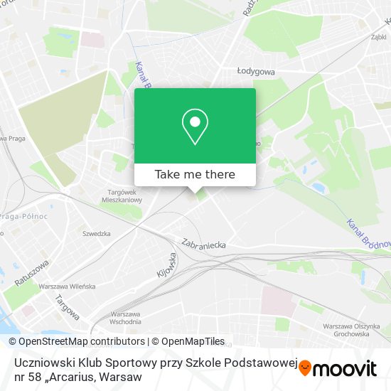 Uczniowski Klub Sportowy przy Szkole Podstawowej nr 58 „Arcarius map