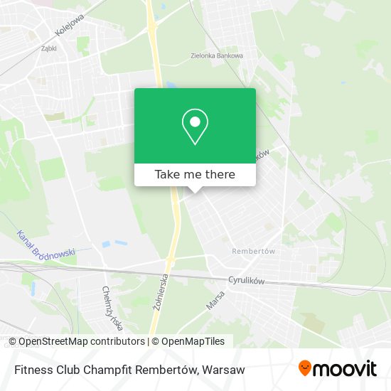 Fitness Club Champfit Rembertów map