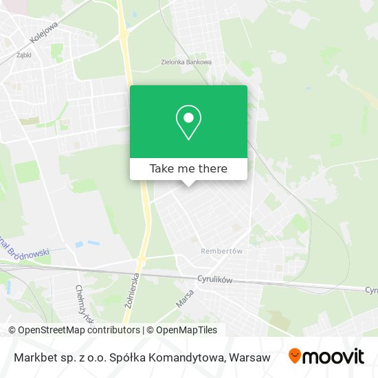 Markbet sp. z o.o. Spółka Komandytowa map