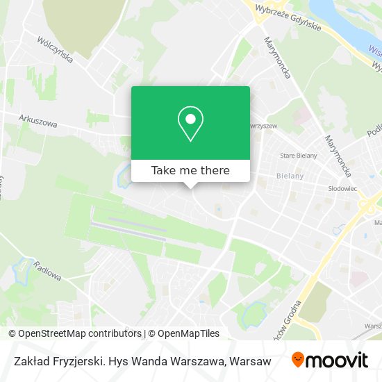 Zakład Fryzjerski. Hys Wanda Warszawa map