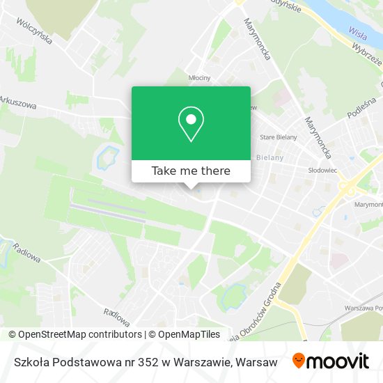 Карта Szkoła Podstawowa nr 352 w Warszawie