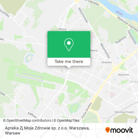 Apteka Zj Moje Zdrowie sp. z o.o. Warszawa map