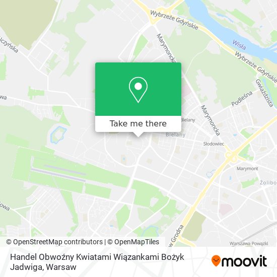 Handel Obwoźny Kwiatami Wiązankami Bożyk Jadwiga map