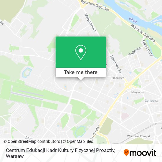 Centrum Edukacji Kadr Kultury Fizycznej Proactiv map