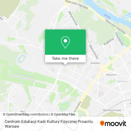 Карта Centrum Edukacji Kadr Kultury Fizycznej Proactiv