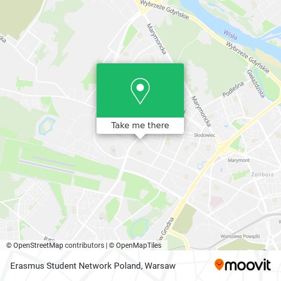 Карта Erasmus Student Network Poland