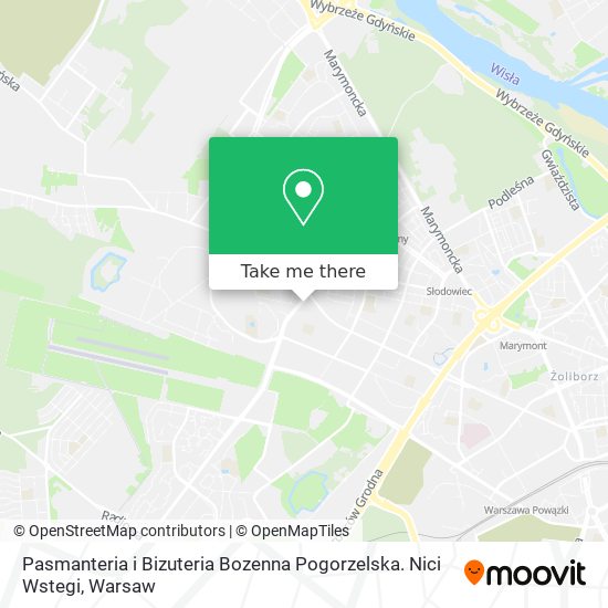 Pasmanteria i Bizuteria Bozenna Pogorzelska. Nici Wstegi map