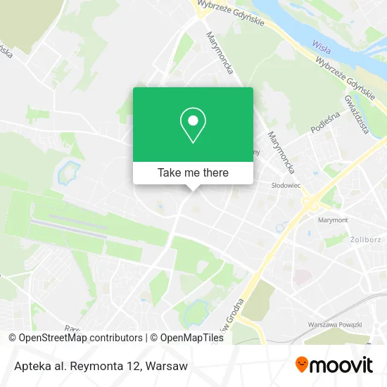 Apteka al. Reymonta 12 map