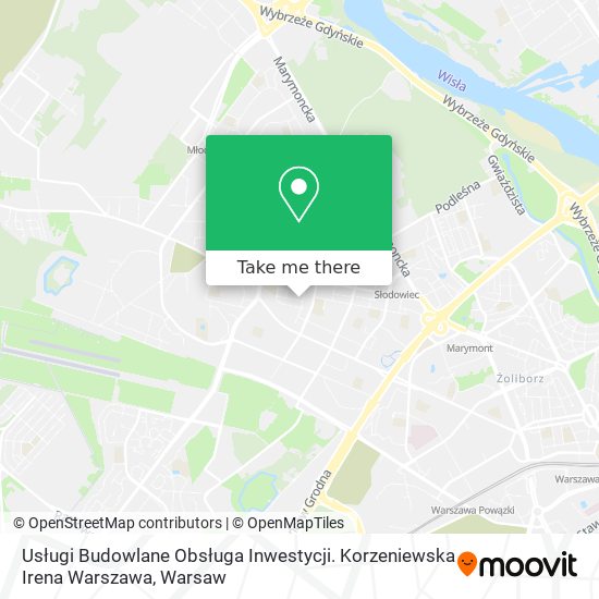 Usługi Budowlane Obsługa Inwestycji. Korzeniewska Irena Warszawa map