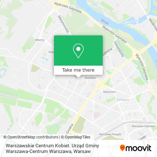 Warszawskie Centrum Kobiet. Urząd Gminy Warszawa-Centrum Warszawa map