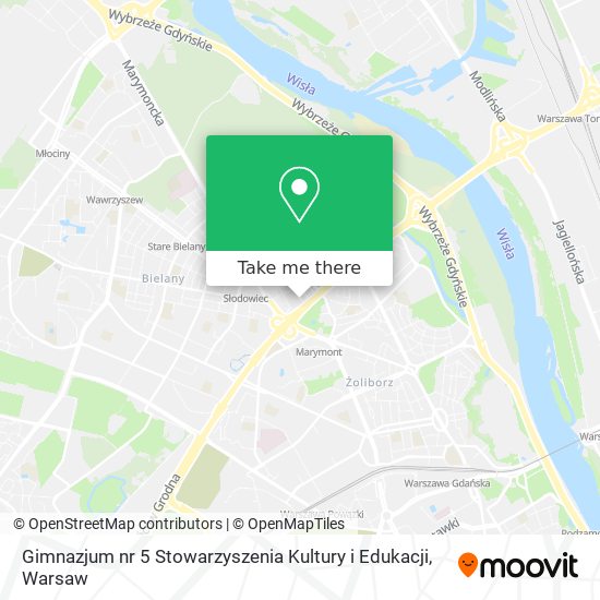 Gimnazjum nr 5 Stowarzyszenia Kultury i Edukacji map