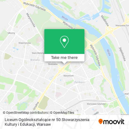 Liceum Ogólnokształcące nr 50 Stowarzyszenia Kultury i Edukacji map