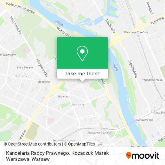 Карта Kancelaria Radcy Prawnego. Kozaczuk Marek Warszawa